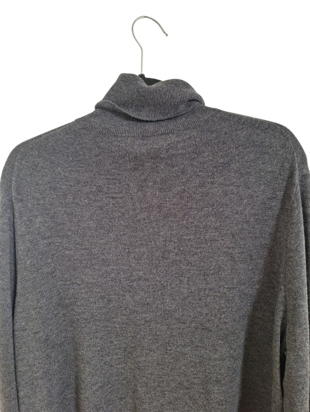 Theory Men's Merino Wool Charcoal Gray Turtleneck Sweater Size XL - Picture 6 of 10